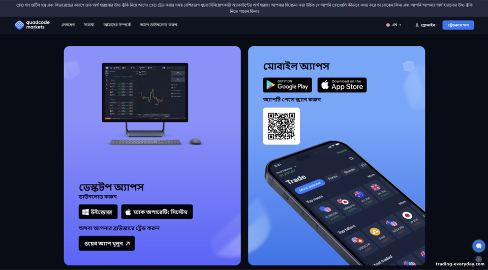 Quadcode ট্রেডিং প্ল্যাটফর্মের ক্ষমতা Quadcode ট্রেডিং প্ল্যাটফর্মের ক্ষমতা