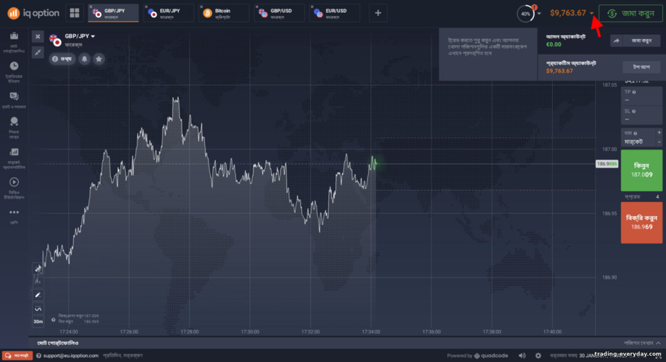 ব্রোকার IQ Option-এ রিয়েল ও ডেমো অ্যাকাউন্টের মধ্যে পরিবর্তন করা ব্রোকার IQ Option-এ রিয়েল ও ডেমো অ্যাকাউন্টের মধ্যে পরিবর্তন করা