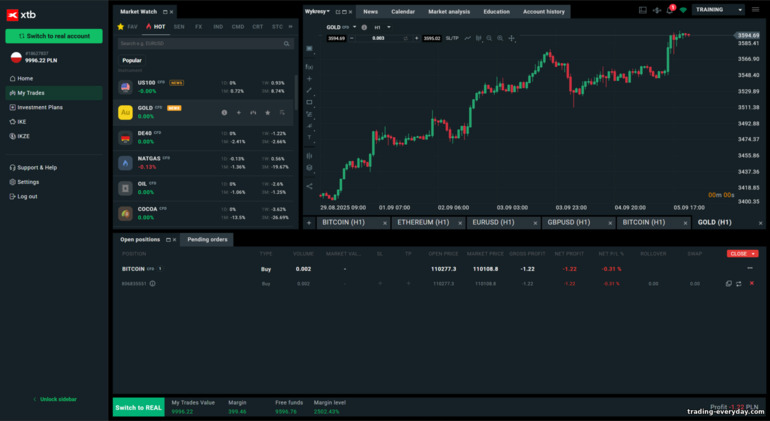 XTB ট্রেডিং প্ল্যাটফর্ম XTB ট্রেডিং প্ল্যাটফর্ম