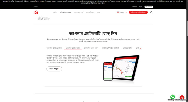 IG Markets ট্রেডিং প্ল্যাটফর্মসমূহ IG Markets ট্রেডিং প্ল্যাটফর্মসমূহ