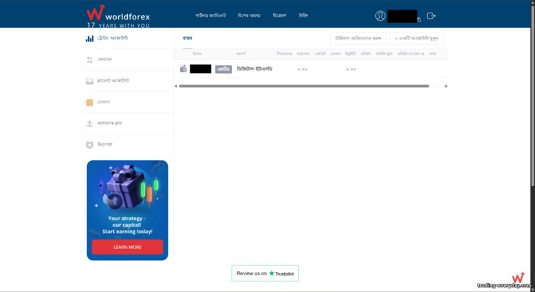 World Forex ট্রেডিং অ্যাকাউন্ট World Forex ট্রেডিং অ্যাকাউন্ট