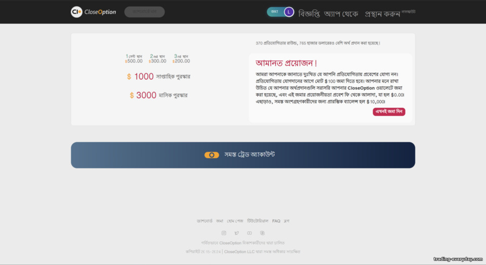 Close Option ট্রেডার কনটেস্টস Close Option ট্রেডার কনটেস্টস