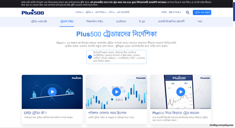 Plus500 শিক্ষা